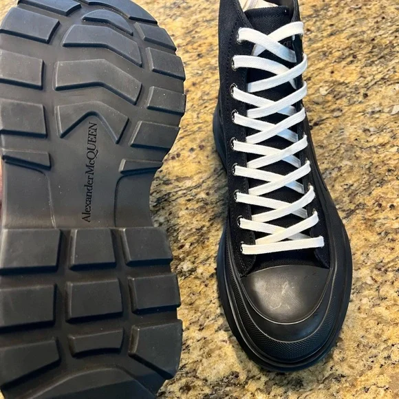 Alexander McQueen Black High-Top Sneakers